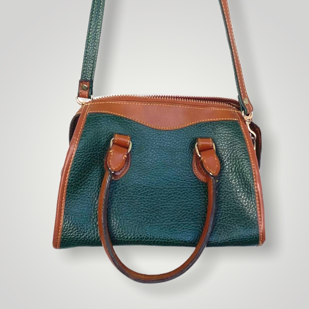 Vintage✨Set / Green & Brown Leather Handbag & Wallet